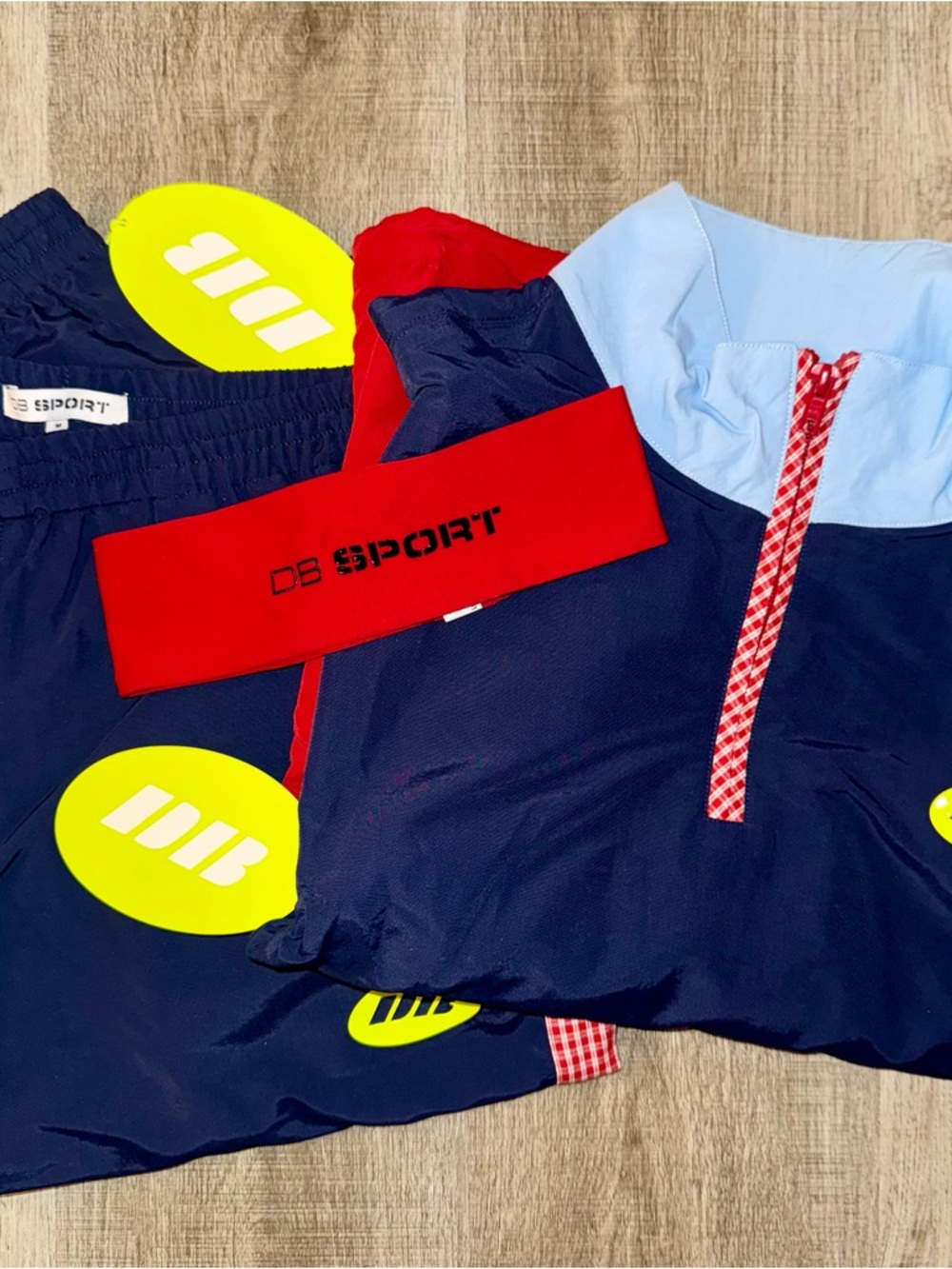 Dairy Boy DB Sport Navy & Light Blue Pullover Track Pants and Headband Set